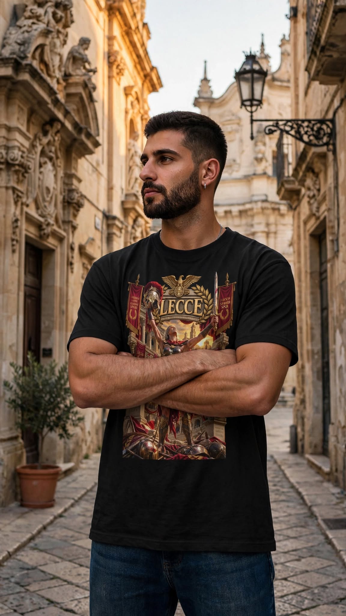 T‑shirt “Lecce” – Guerriero Romano | Streetwear Heritage Salentino