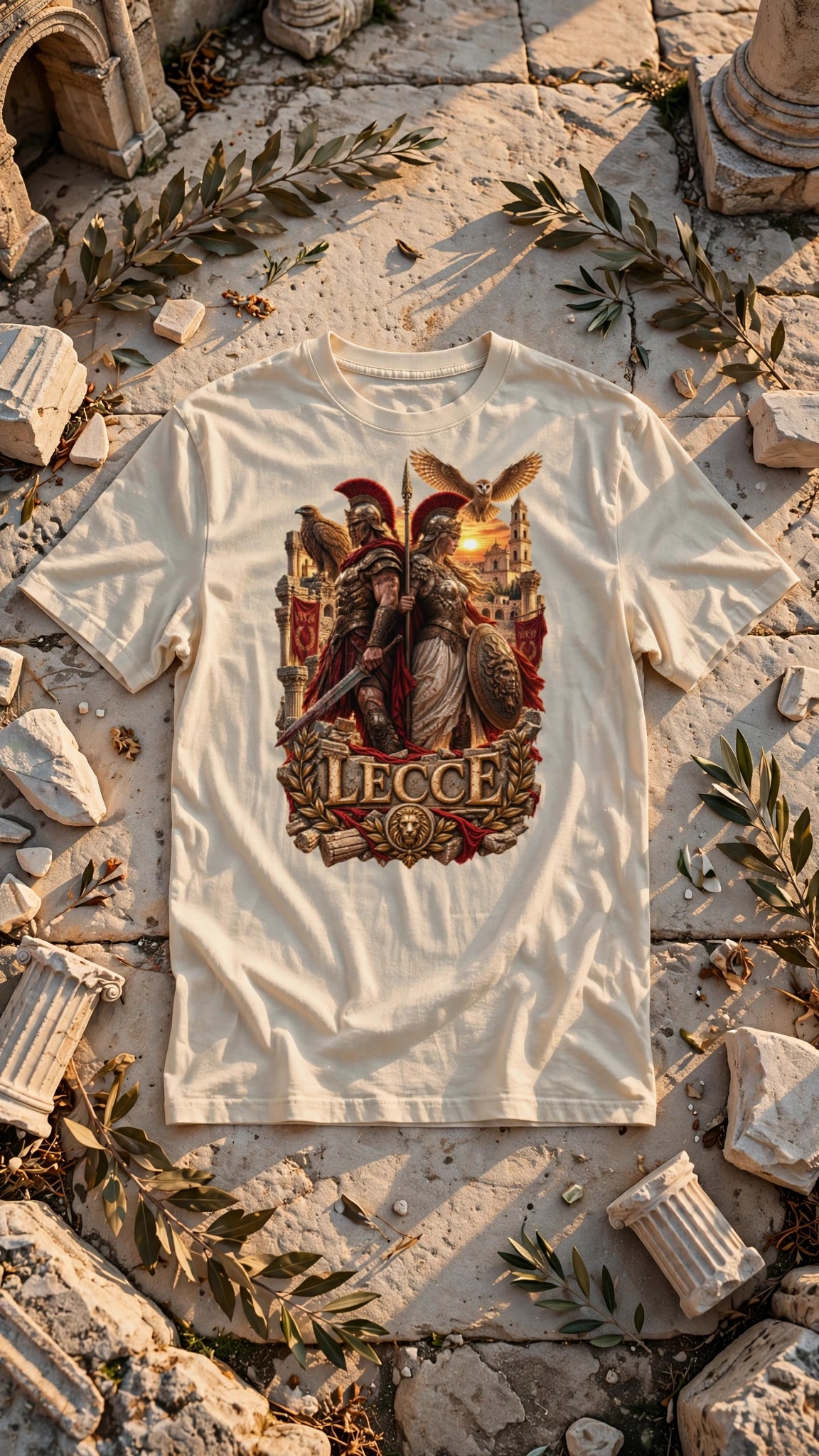 T‑shirt “LECCE” – Heritage Romano in stile premium